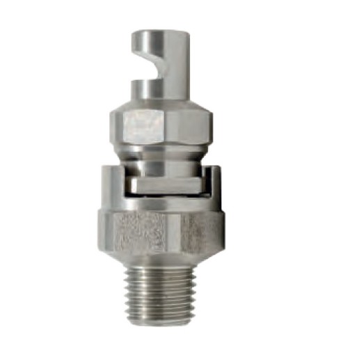 Self-cleaning nozzle double jet TYPE CD6M index 5 angle 45° stainless steel 316