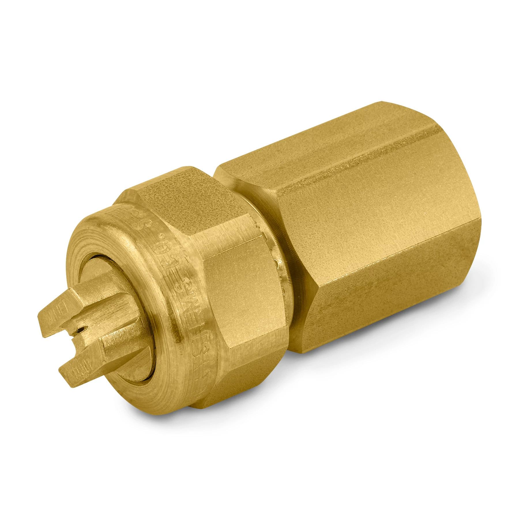 Round jet nozzle type MC3 1/2M index 100 angle 0° brass