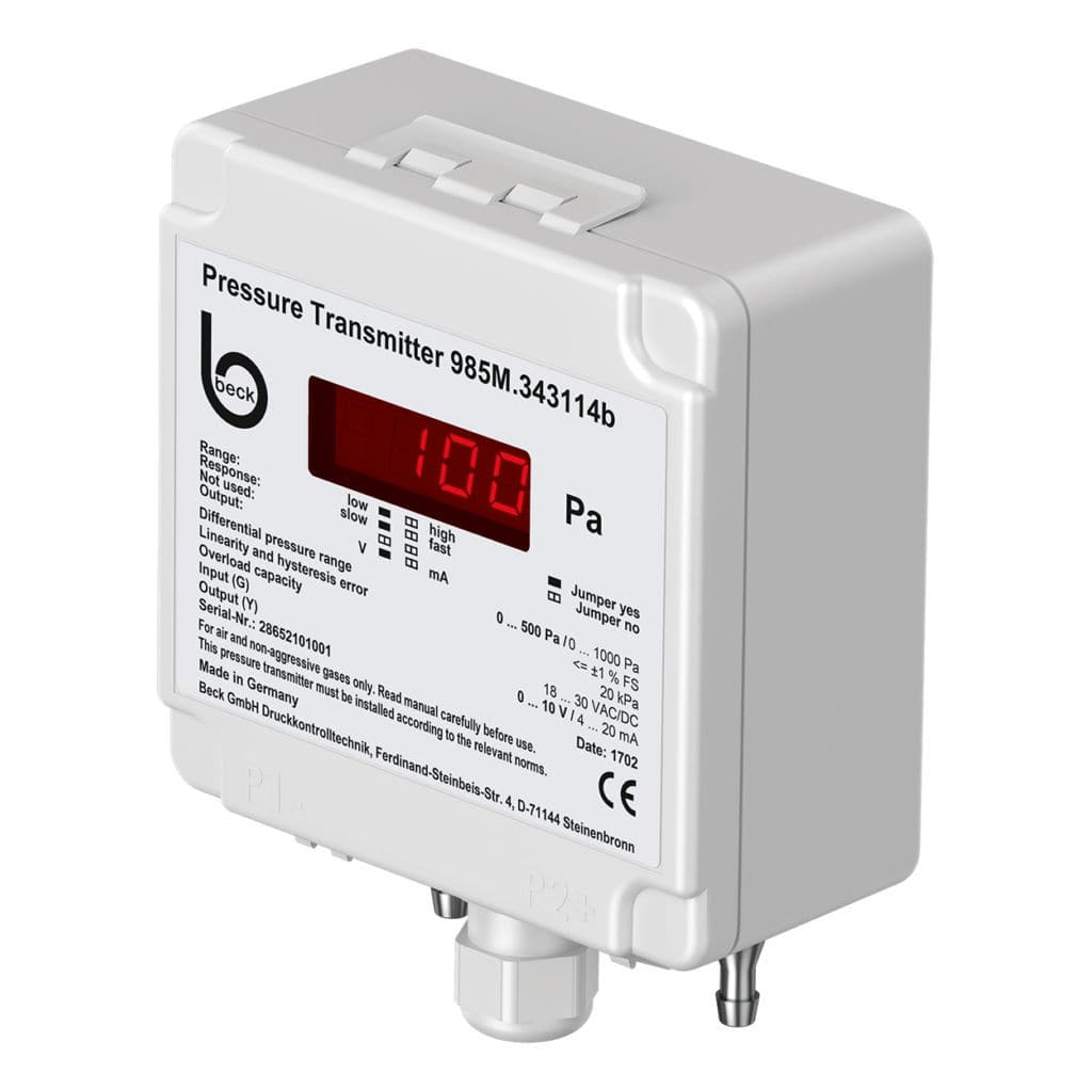 Pressure transmitter 0-1/0-2.5 Mbar IP65 985M323204b