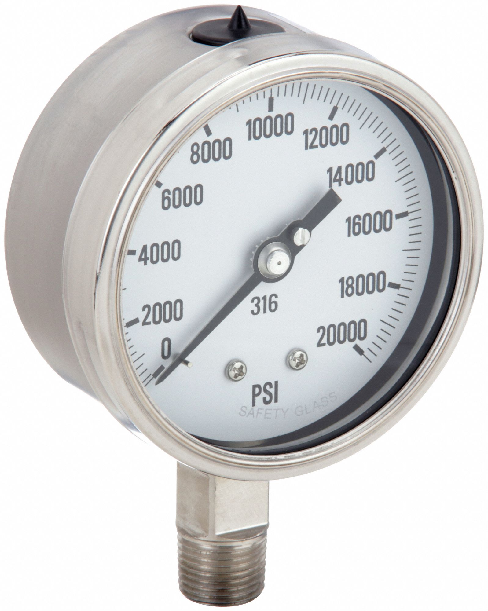 Preciman Green ABS pressure gauge D100 0/+1bar G1/2 - Measurement