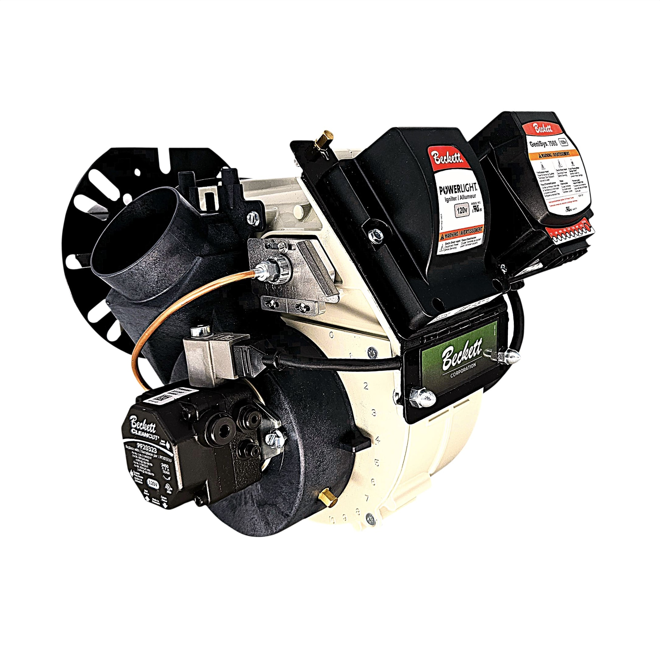 Beckett: RF Oil, Biodiesel, and Renewable Diesel Burner 0.38 to 1.75 GPH | AC Power