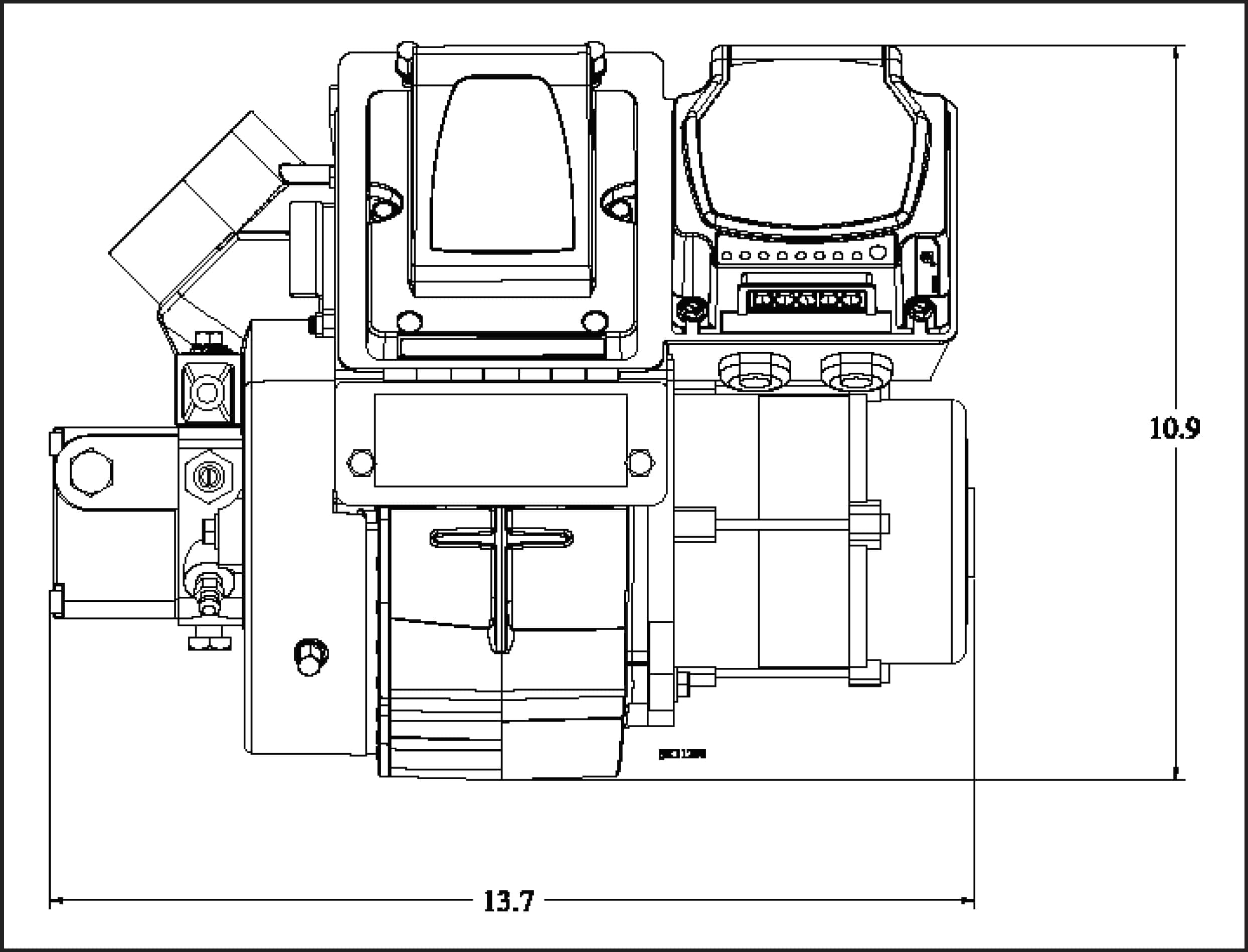 Beckett: RF Oil, Biodiesel, and Renewable Diesel Burner 0.38 to 1.75 GPH | AC Power - Technical Drawing 1