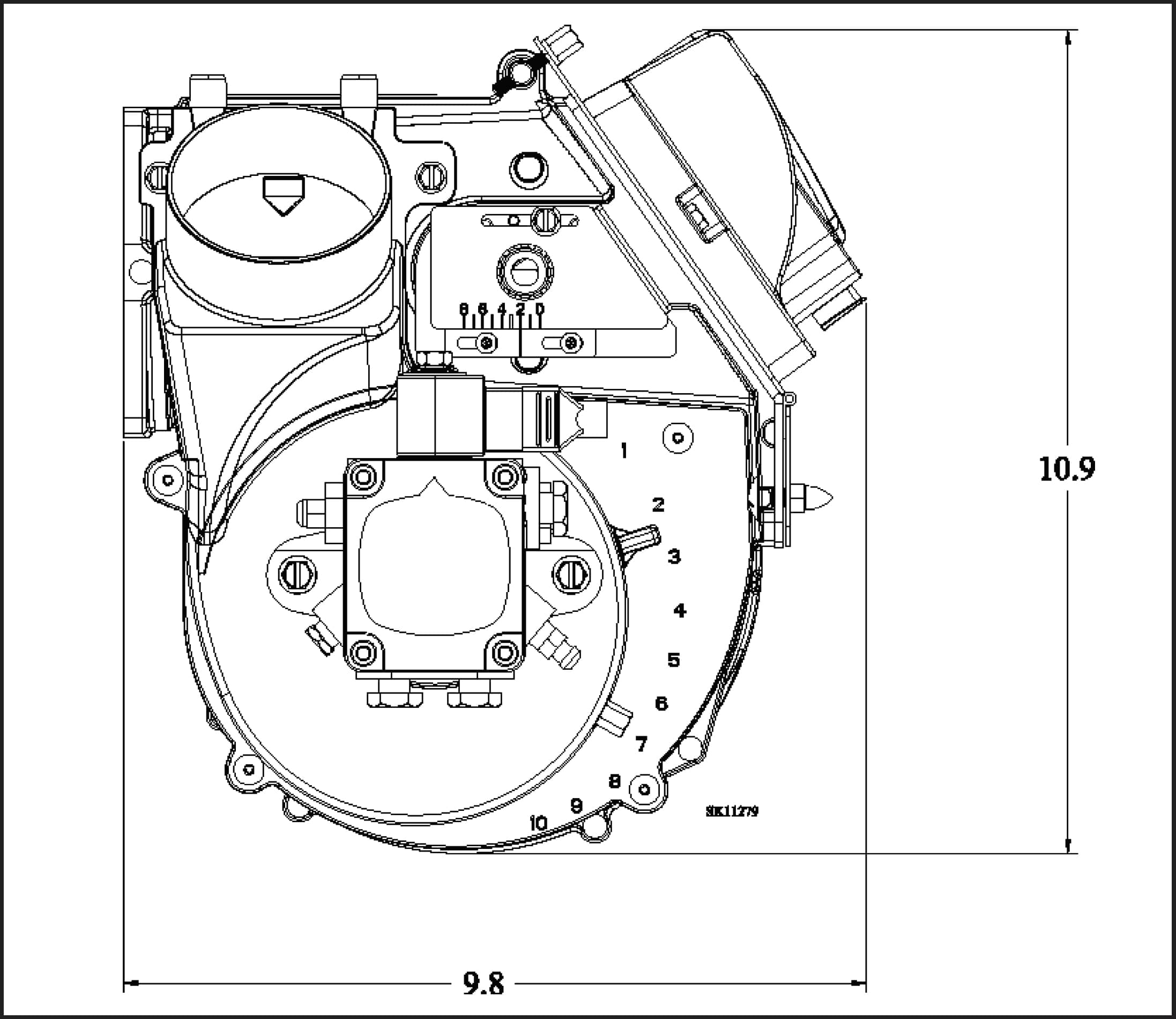 Beckett: RF Oil, Biodiesel, and Renewable Diesel Burner 0.38 to 1.75 GPH | AC Power - Technical Drawing 2