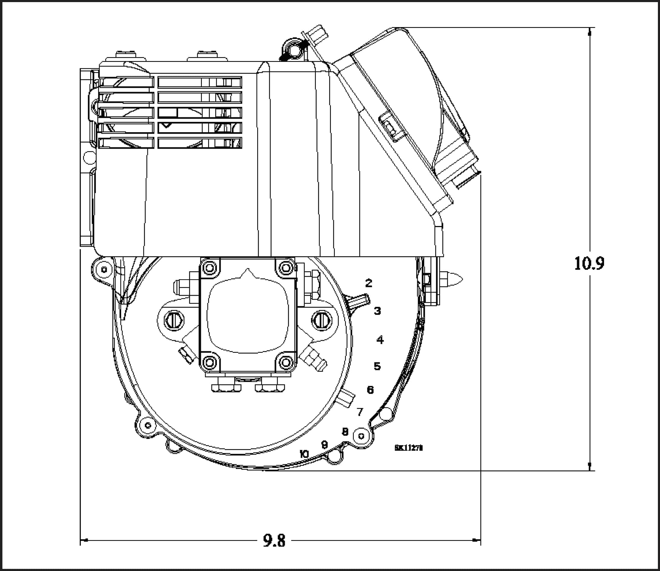 Beckett: RF Oil, Biodiesel, and Renewable Diesel Burner 0.38 to 1.75 GPH | AC Power - Technical Drawing 3