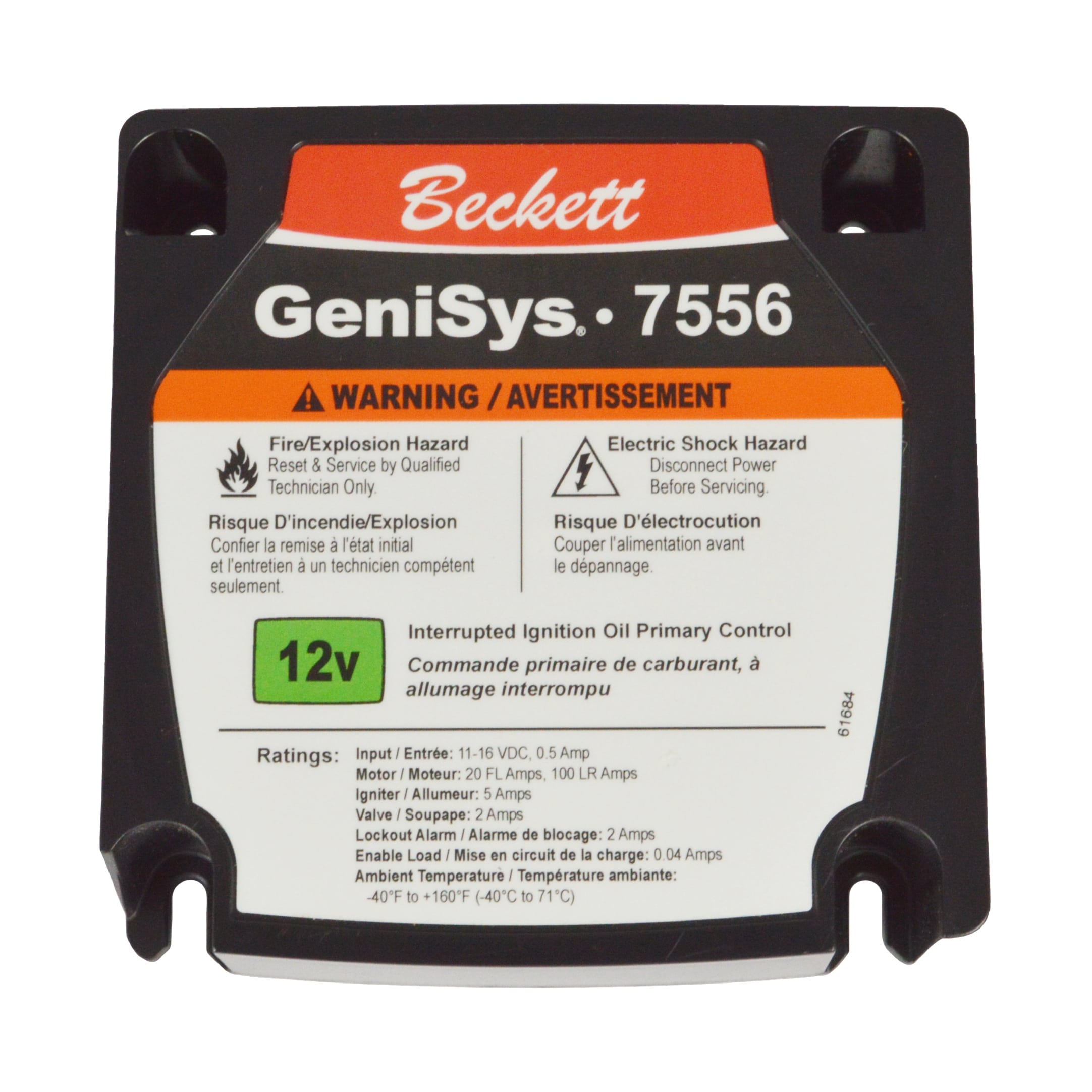 Beckett: GeniSys® 7556 12V Oil Burner Control