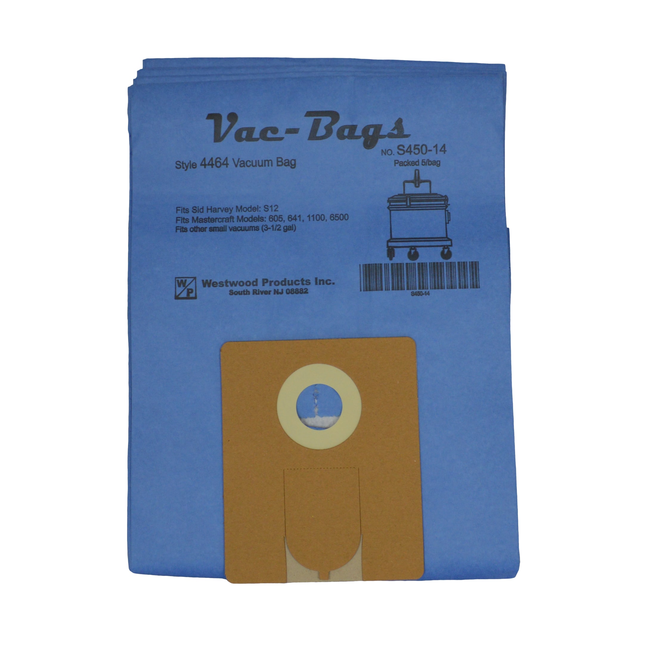 Beckett: Vacuum Cleaner Bags - Style 4464 (3-1/2 gal) | S450-14