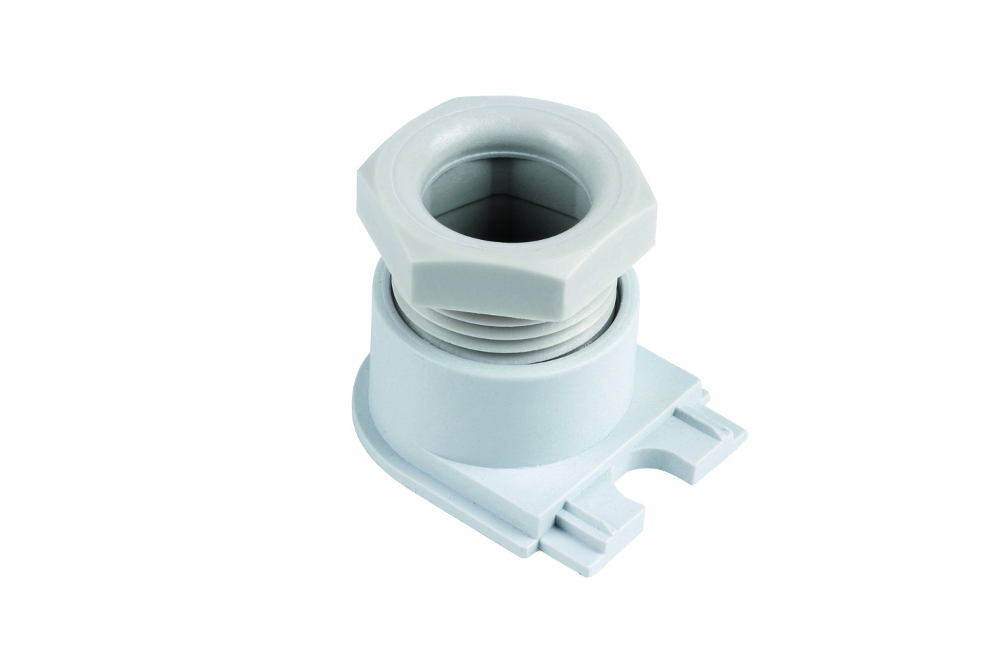 Complete cable passage with joint and counter screw