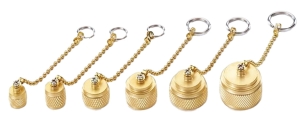 Female cap 5/16" Flare with chain - pack of 2