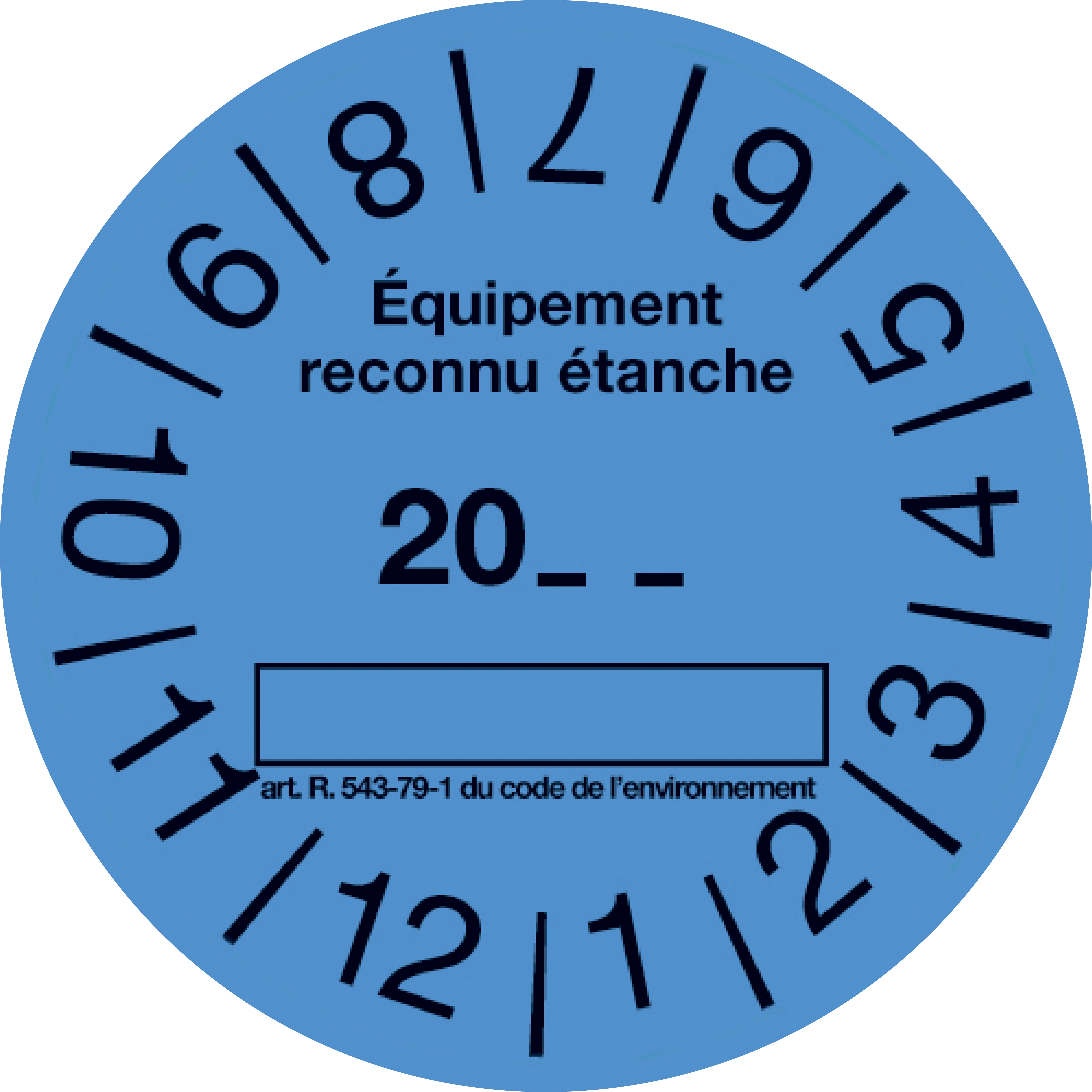 Roll of 100 blue tightness control labels