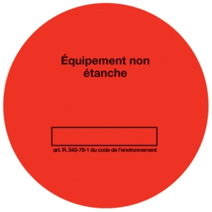 Roll of 100 red tightness control labels