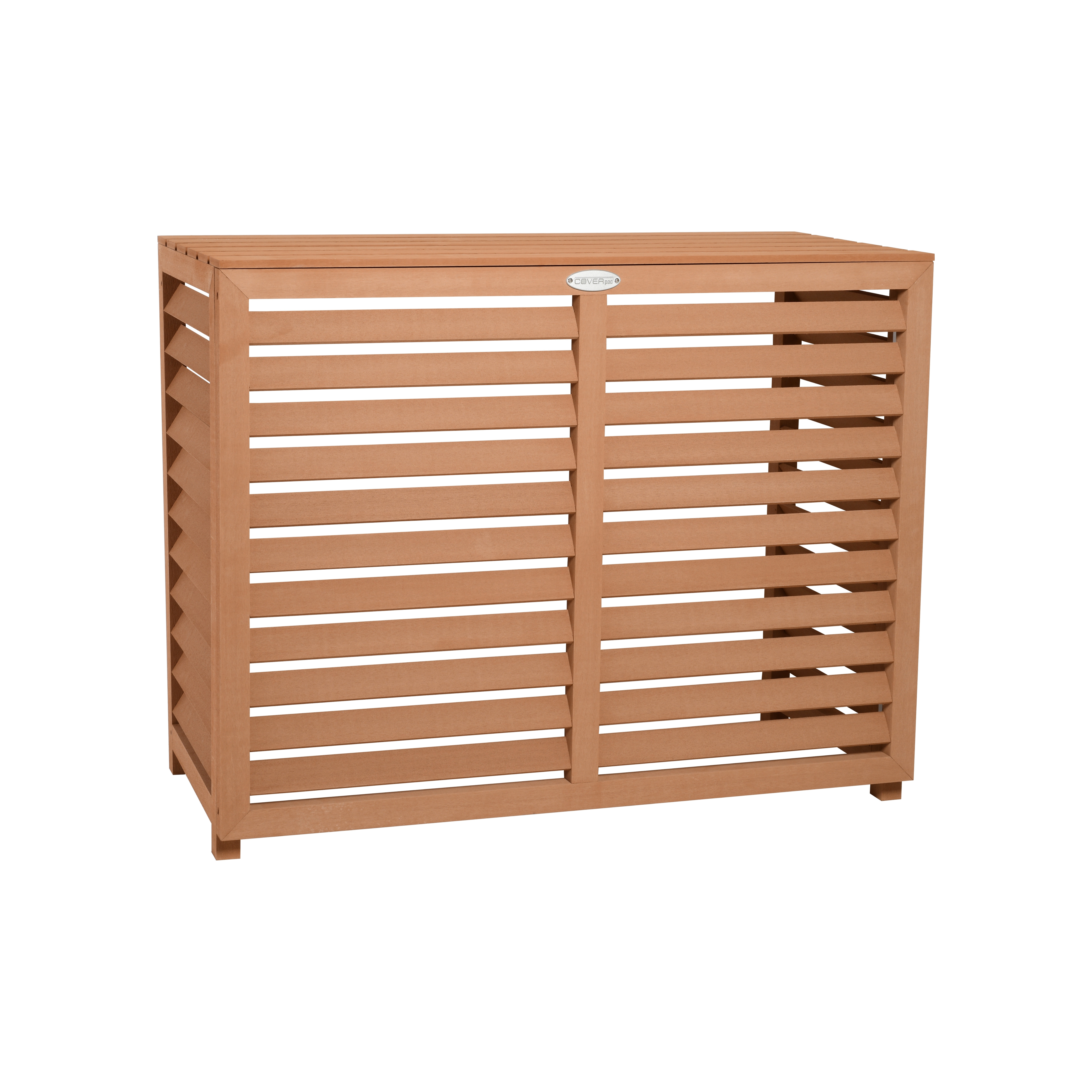 Air conditioning cover Composite Teak Size L - 982x462x787