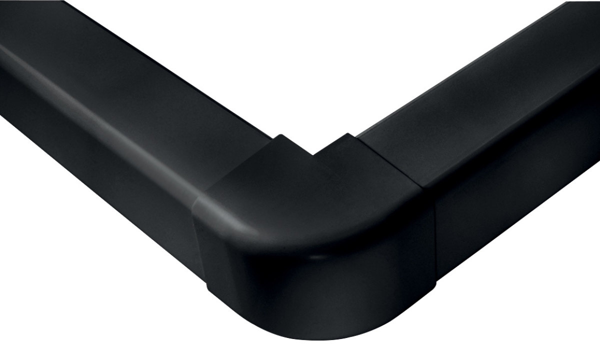 90° external corner 80mm blk