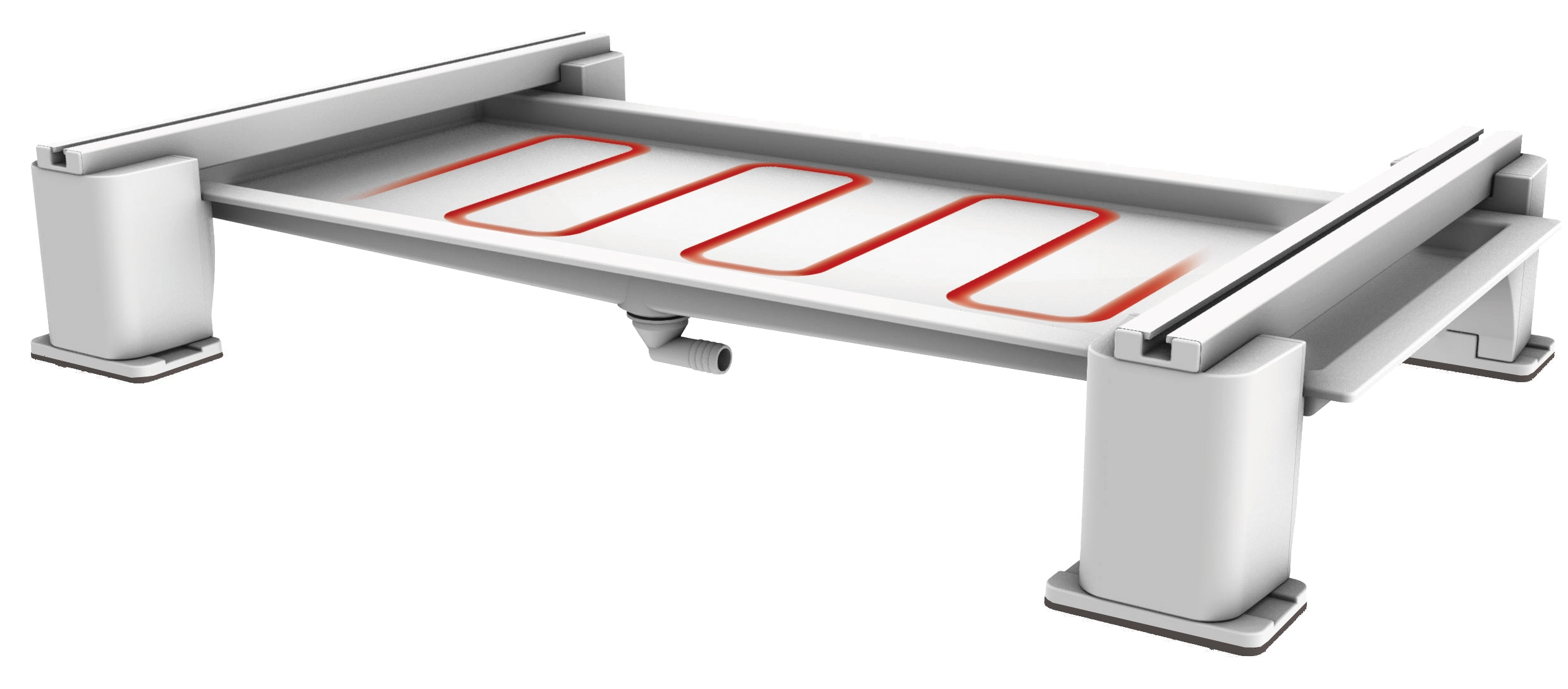 Condensate pan on stand 945x584 with heating element