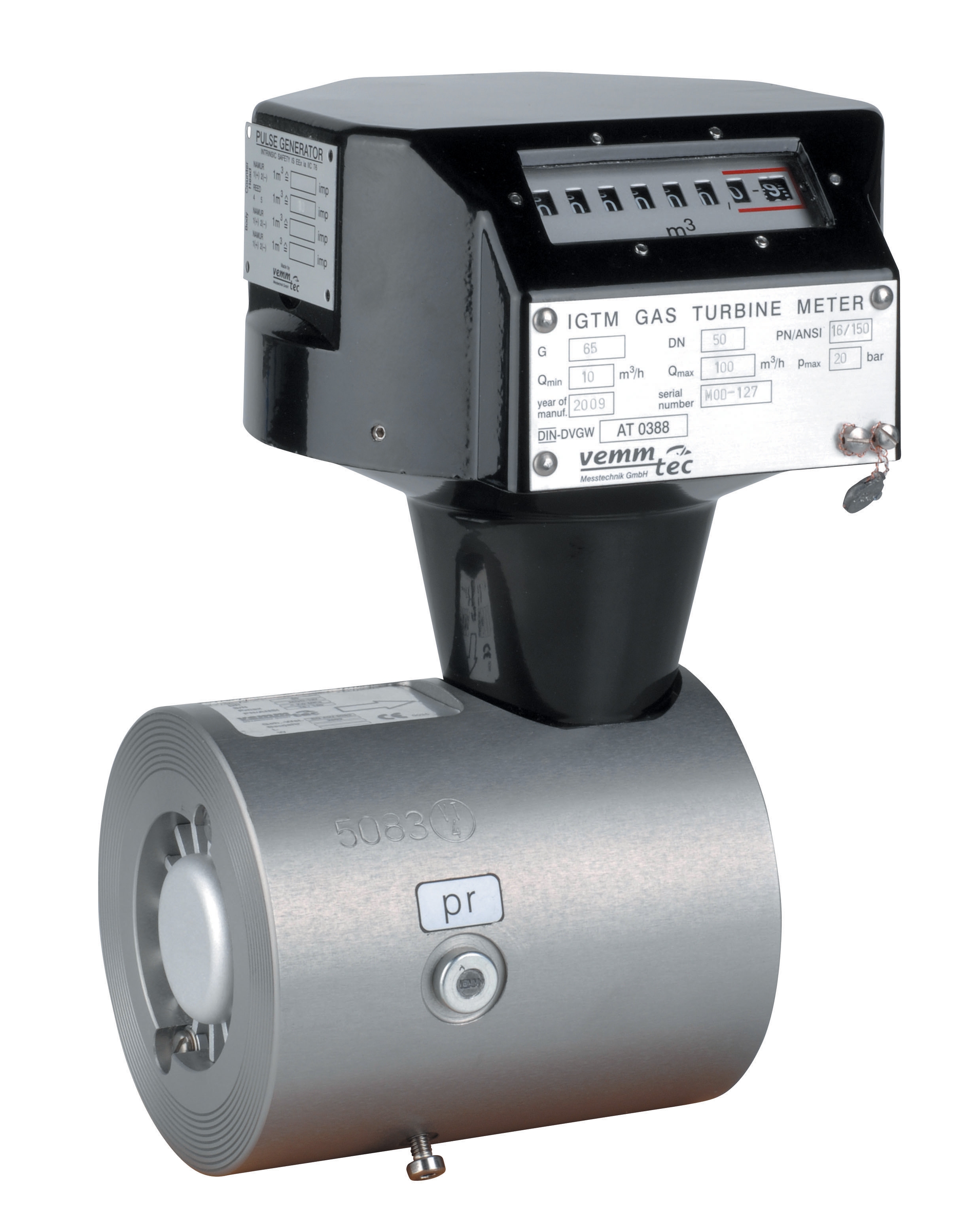 Meter IGTM-WT G40+65 DN50 10..100 m3/h - 1R1 & HF3
