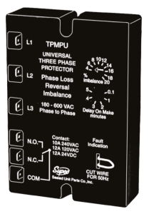 Universal protective module for three-phase motor