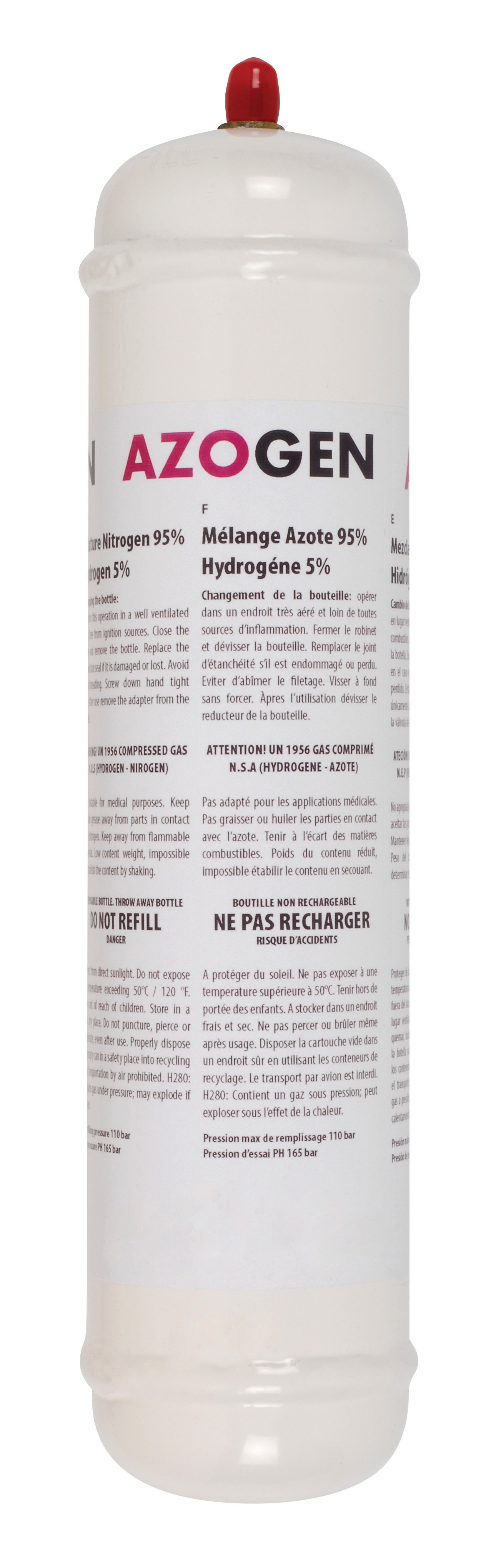 Nitrogen hydrogen bottle