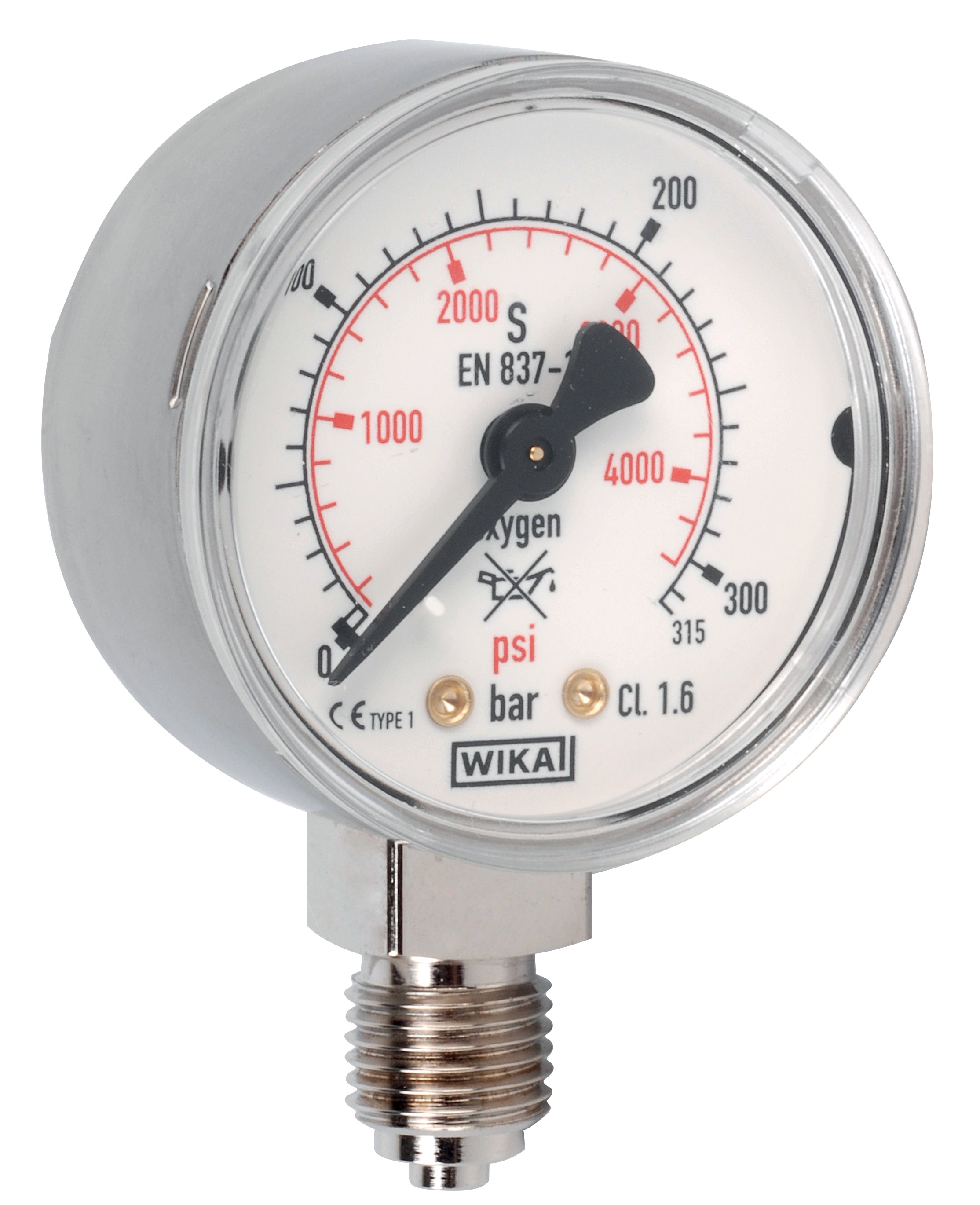 High pressure manometer 0/300 Bar