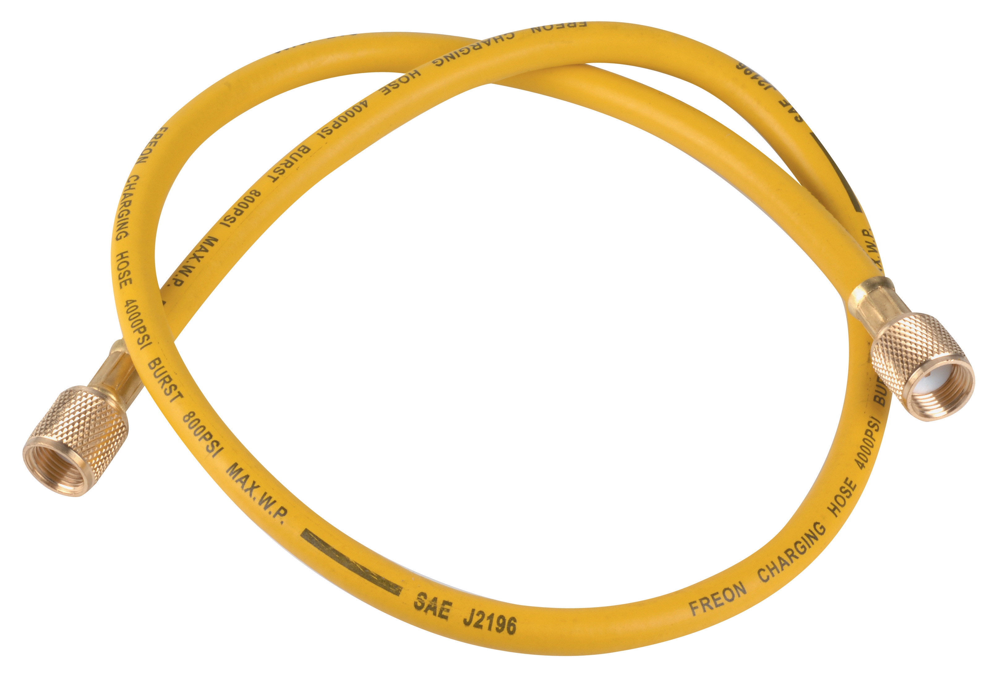 Hose 2500mm + yellow valve 1/4" - 1/4"