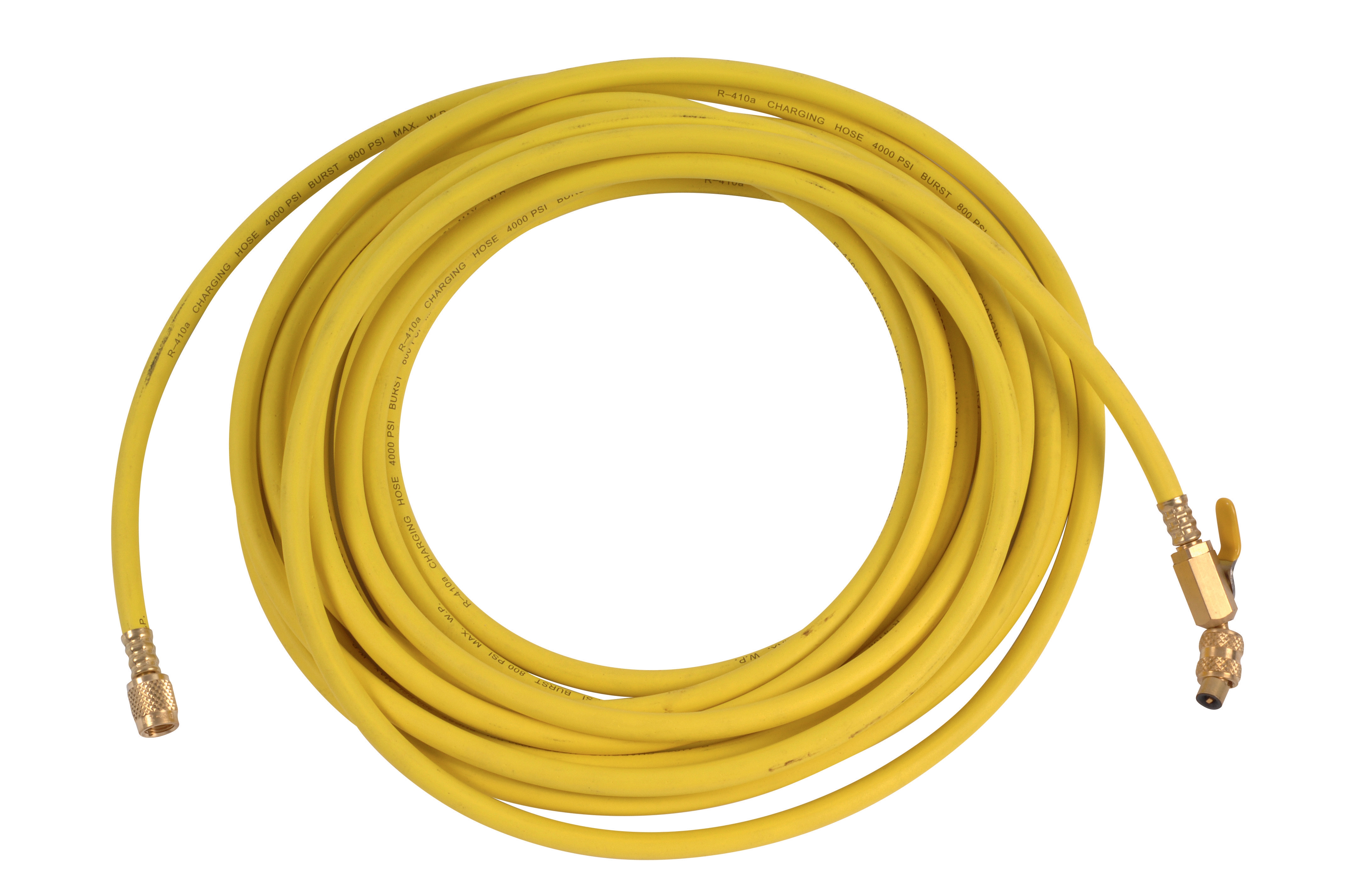 Hose 10m + yellow valve 5/16" - 5/16"
