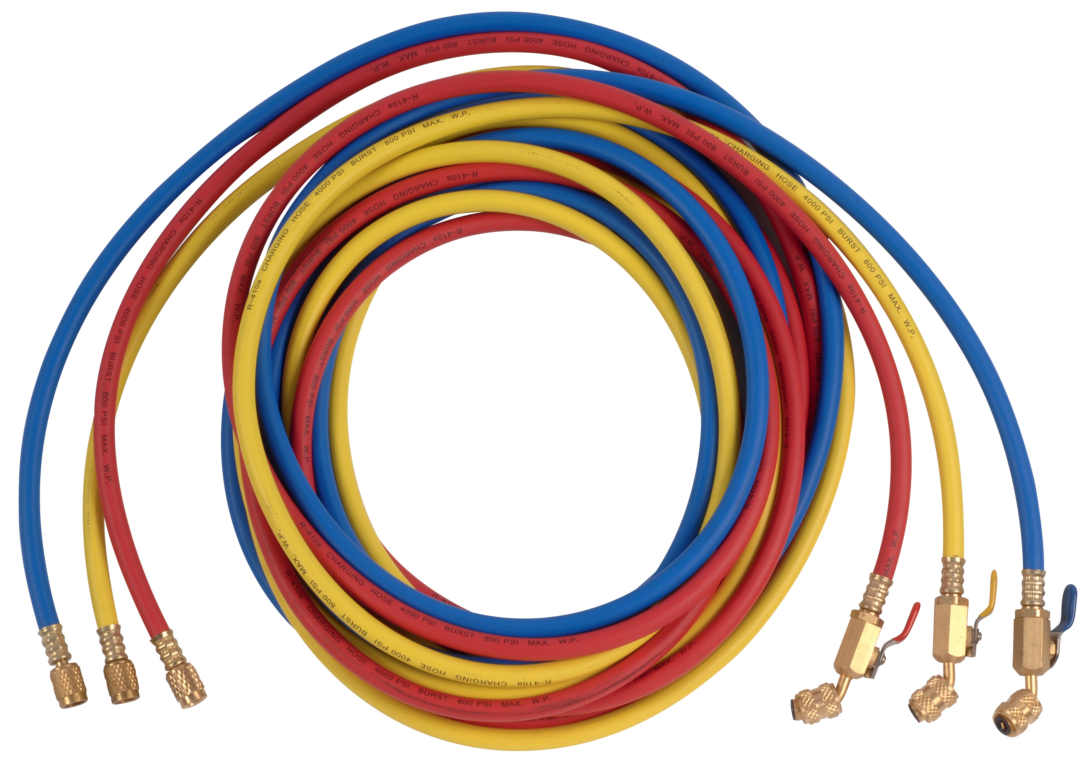 Hose 3P+valve B/J/R 1/4" - 5/16" 5000mm