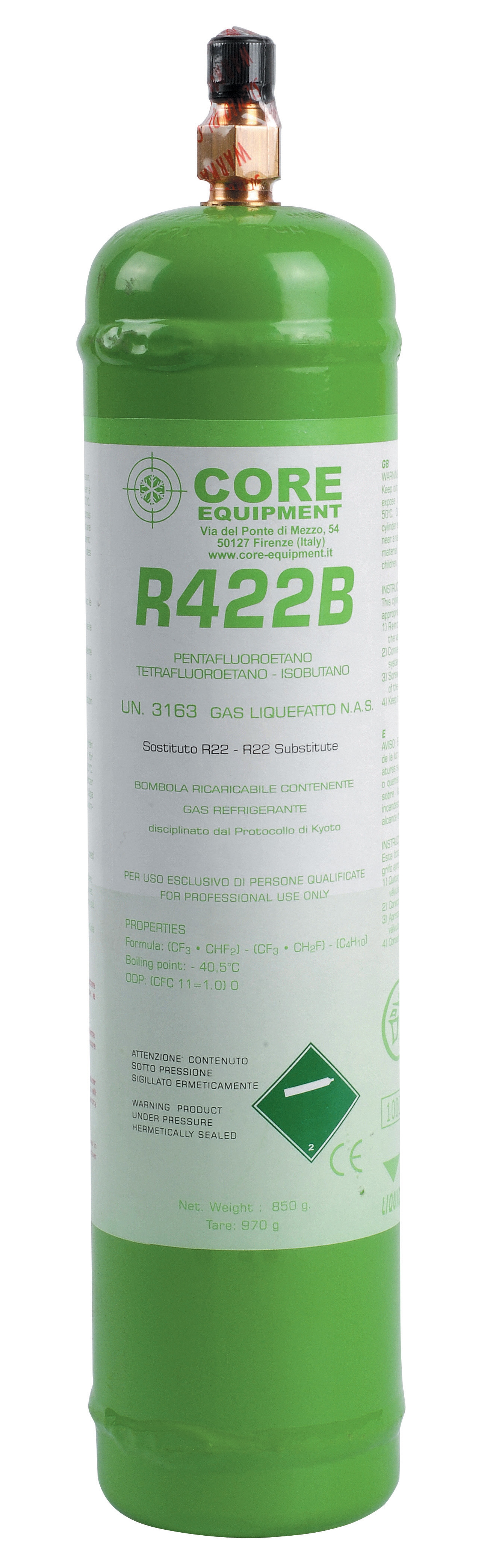 Refrigerant bottle 422b 850 GR (including deposit)