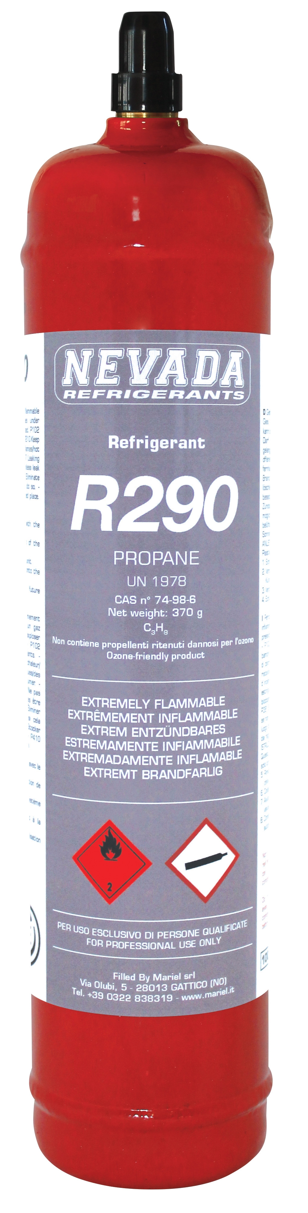 Refrigerant bottle R290 370gr (including deposit)