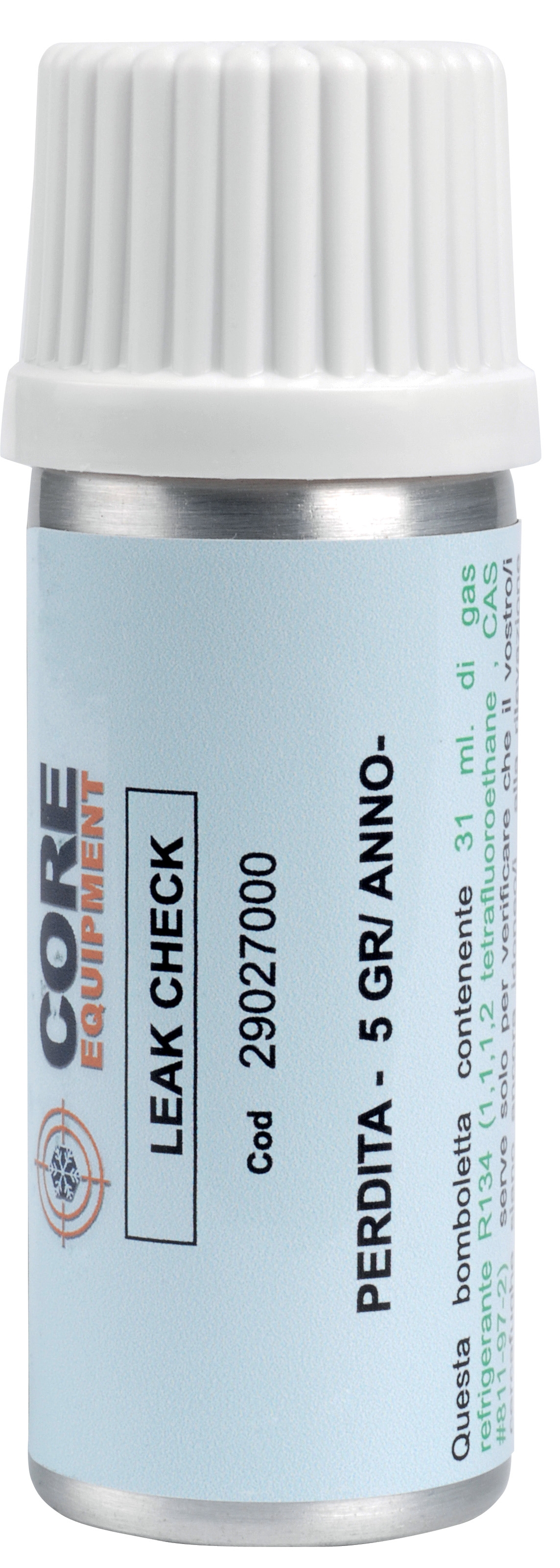 "Calibrated leak" bottle 5gr/year for electronic detection