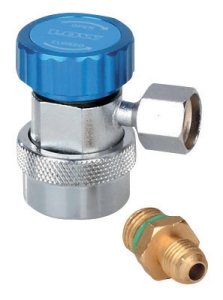 Quick coupling 90° BP 1/4 M/F with valve - automotive
