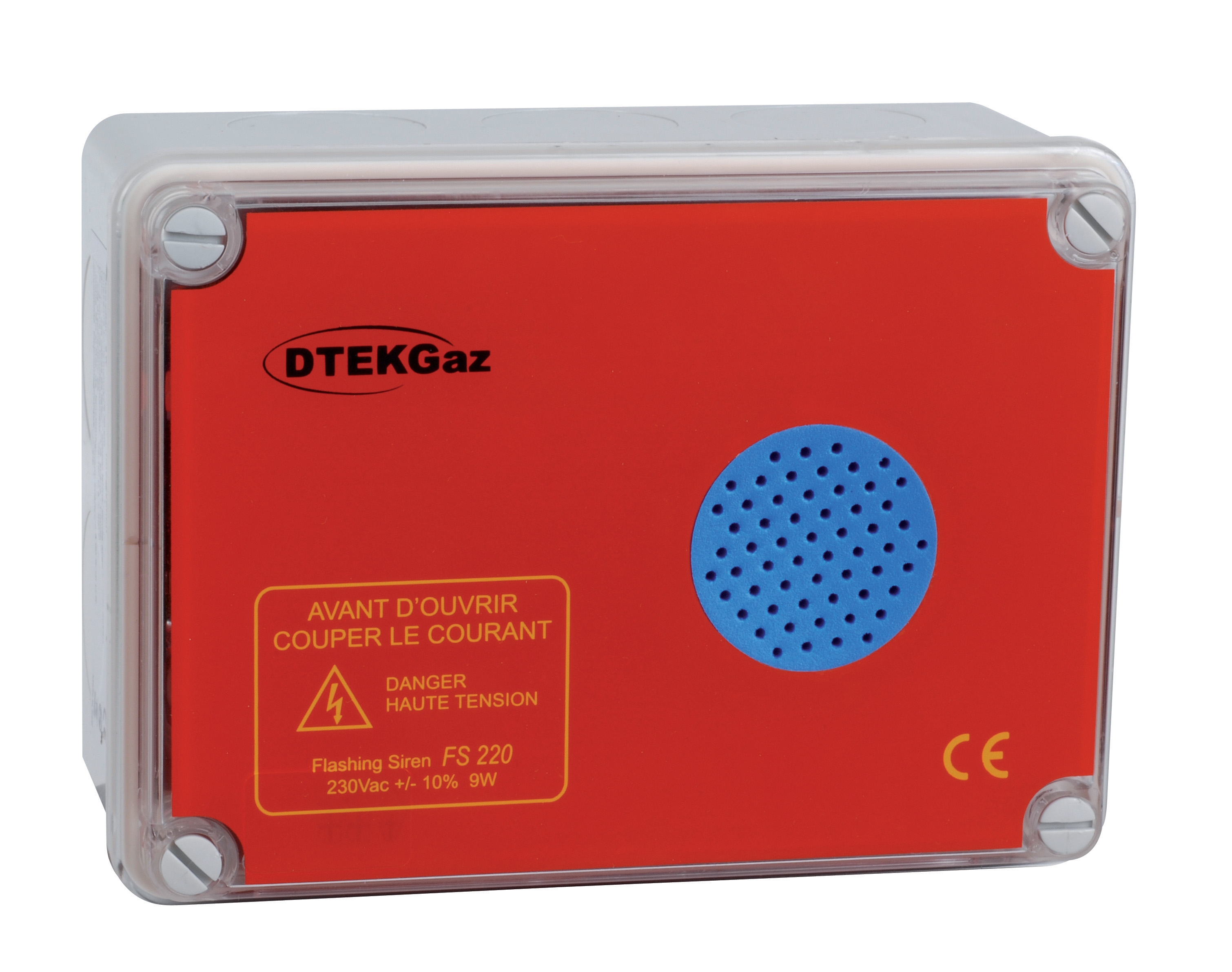 Audible alarm with strobe light 230V