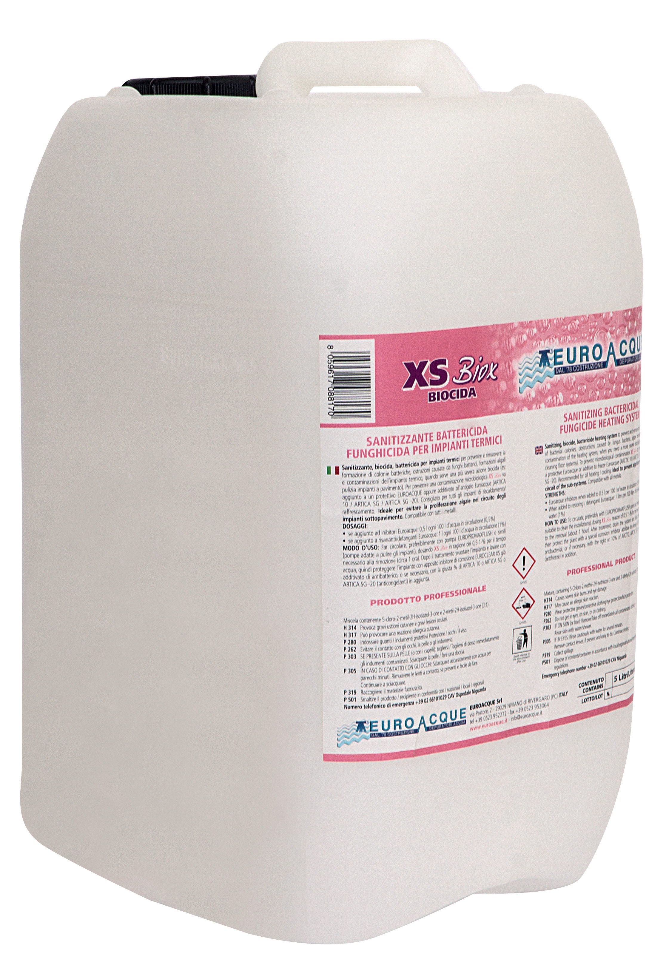 Biocide disinfectant XS/BIOX 5L ECXSBX05