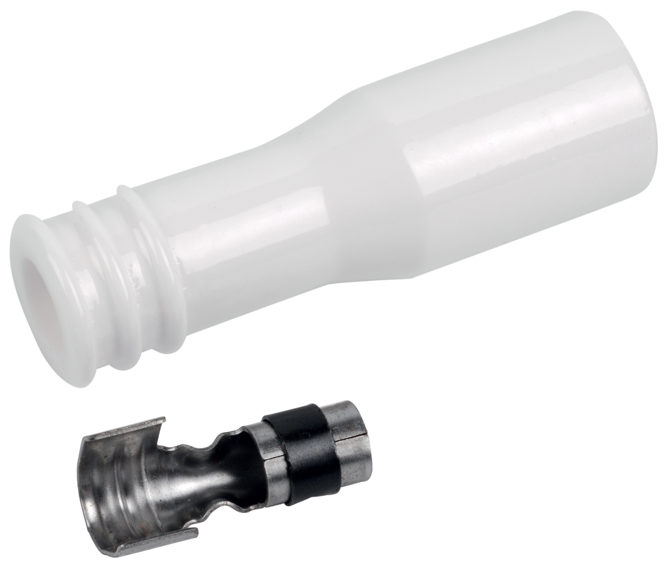 Straight porcelain connector with lug
