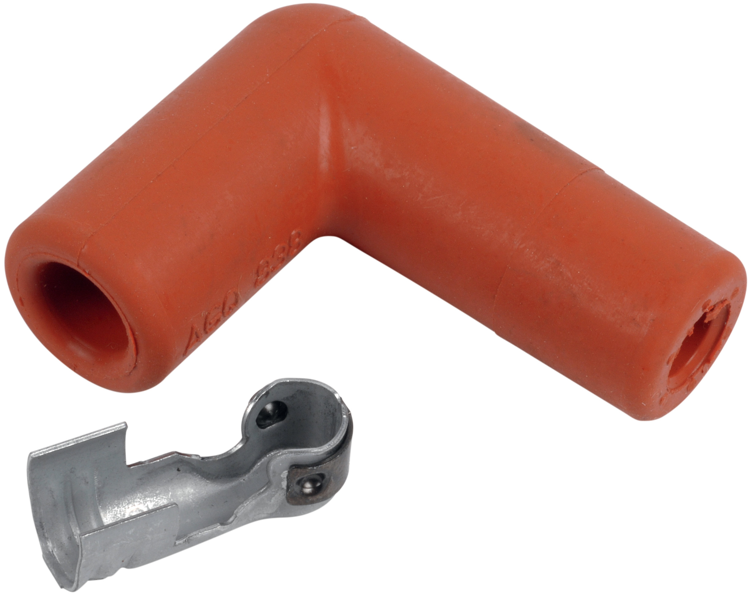 Angled silicone protection with terminal