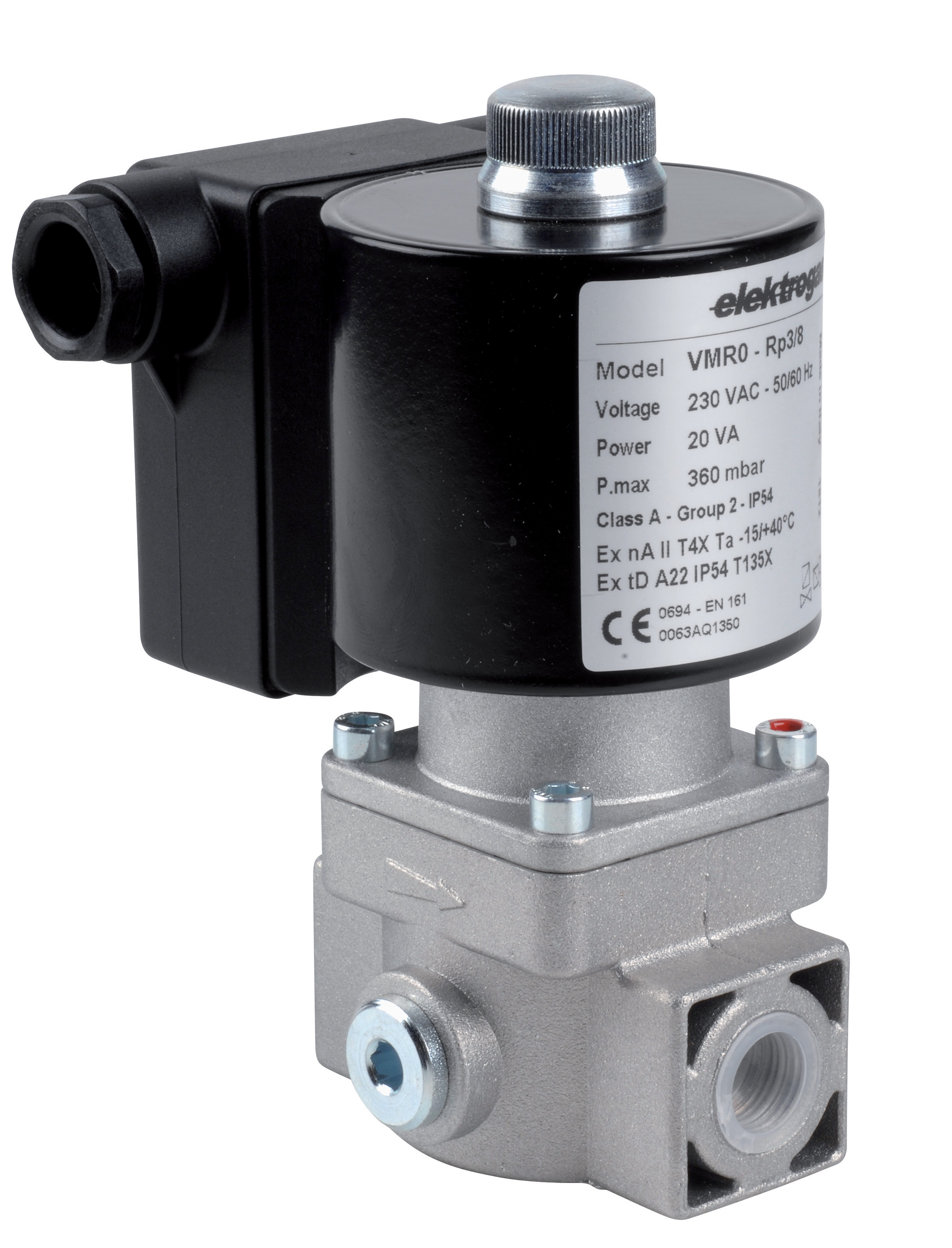 Solenoid valve VMR 0 threaded D3/8" 500 Mbar
