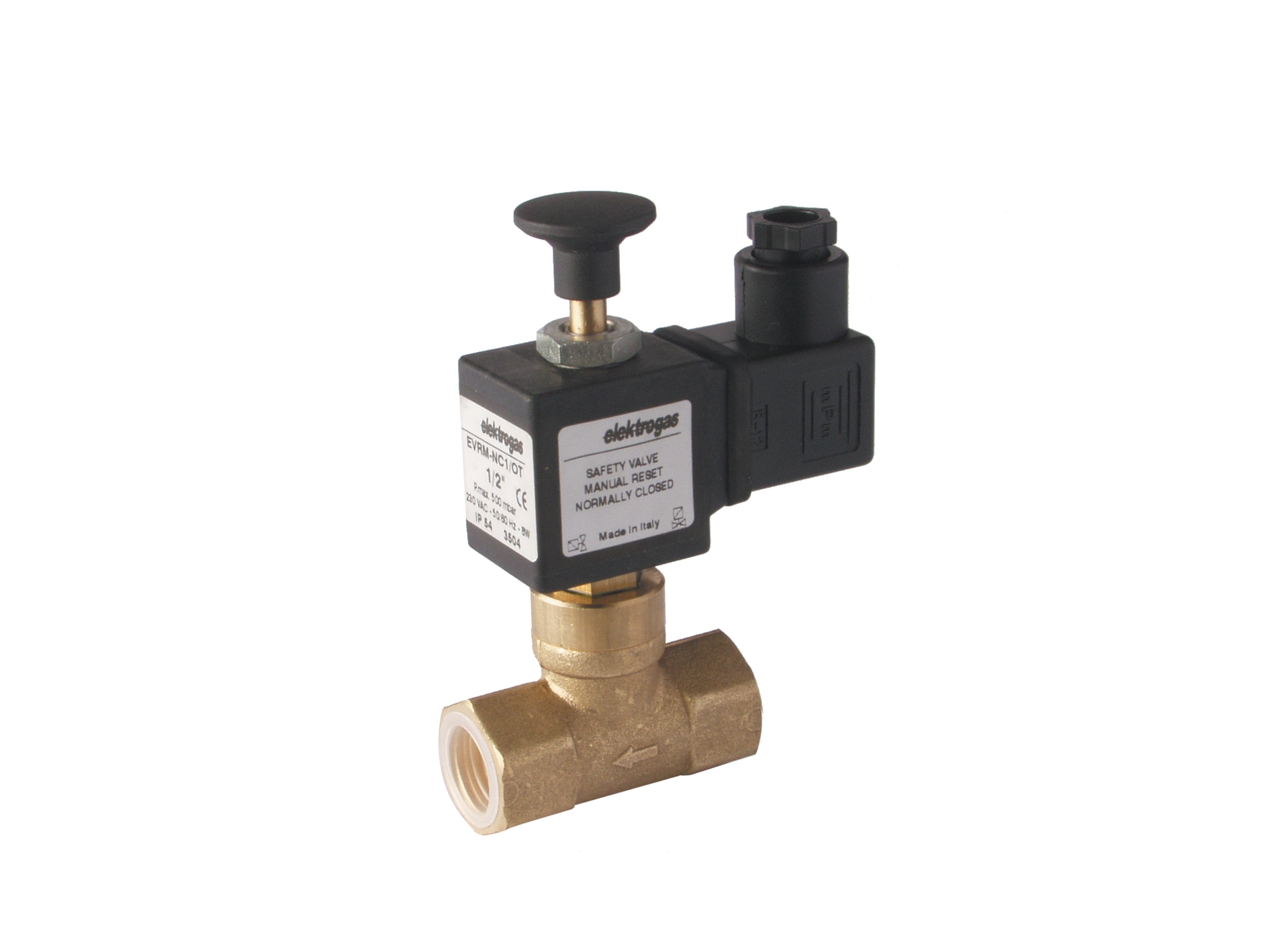 Solenoid valve EVRM 6NC2-OT tapped D3/4" 6 bar brass
