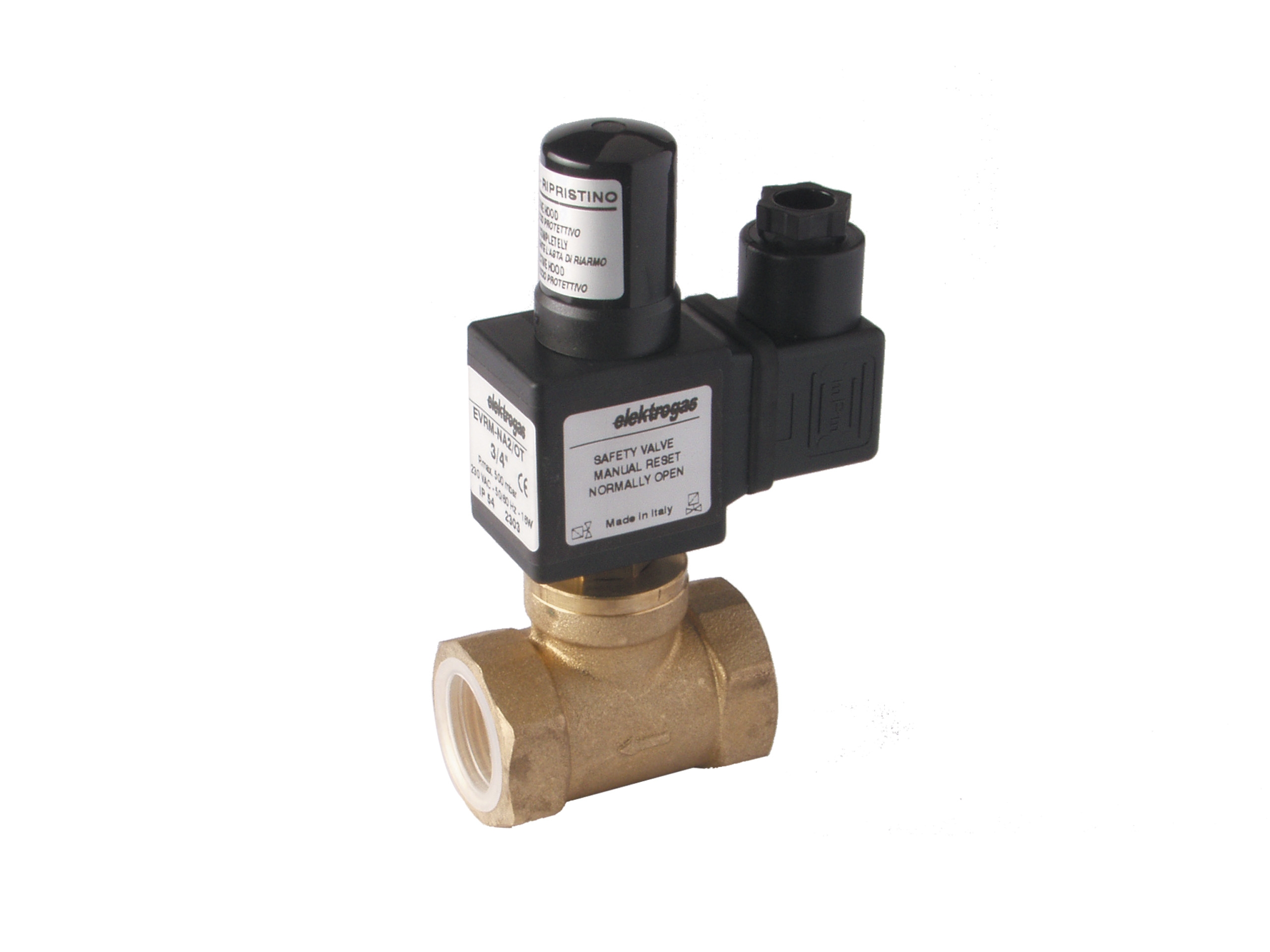 Solenoid valve EVRM 6NA2-OT tapped D3/4" 6 bar brass