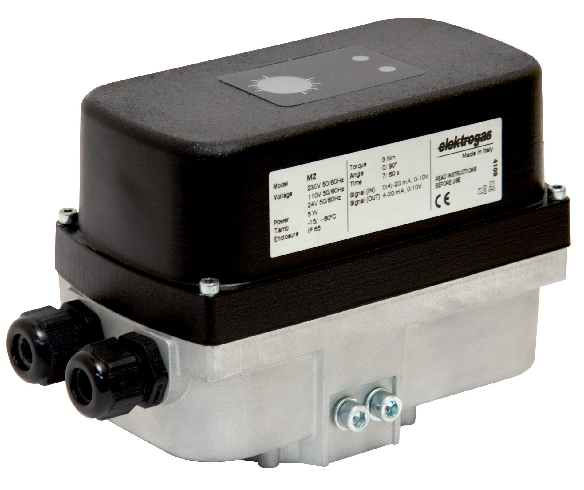 Motor type MZ3.P 3Nm - 30sec/90° - pot.1Kohm