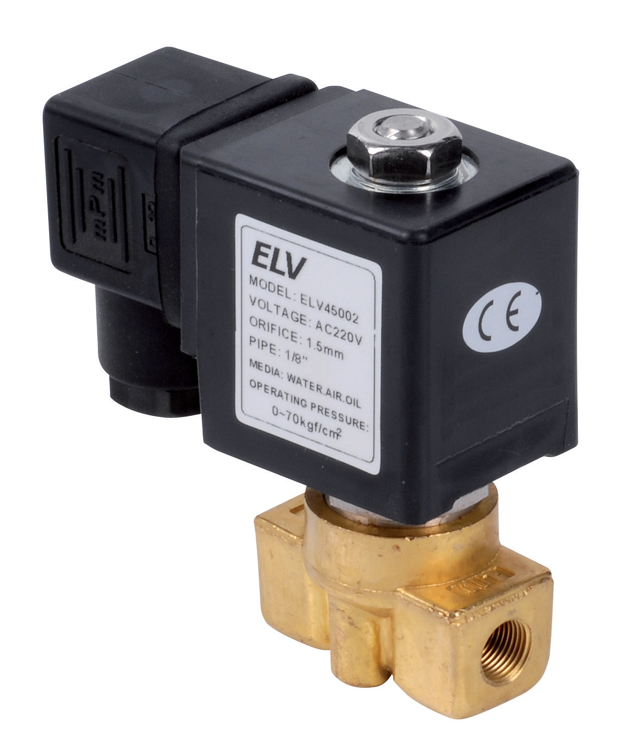 Bronze solenoid valve D1/4 NF 230V 70 bar