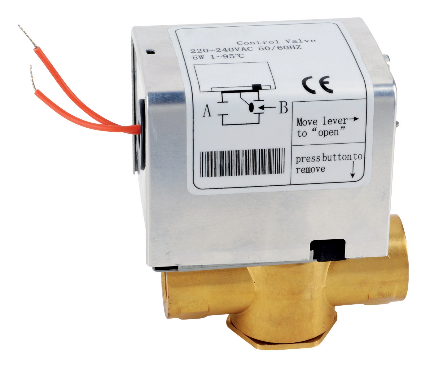 Two-way zone valve 3/4" with auxiliary contact