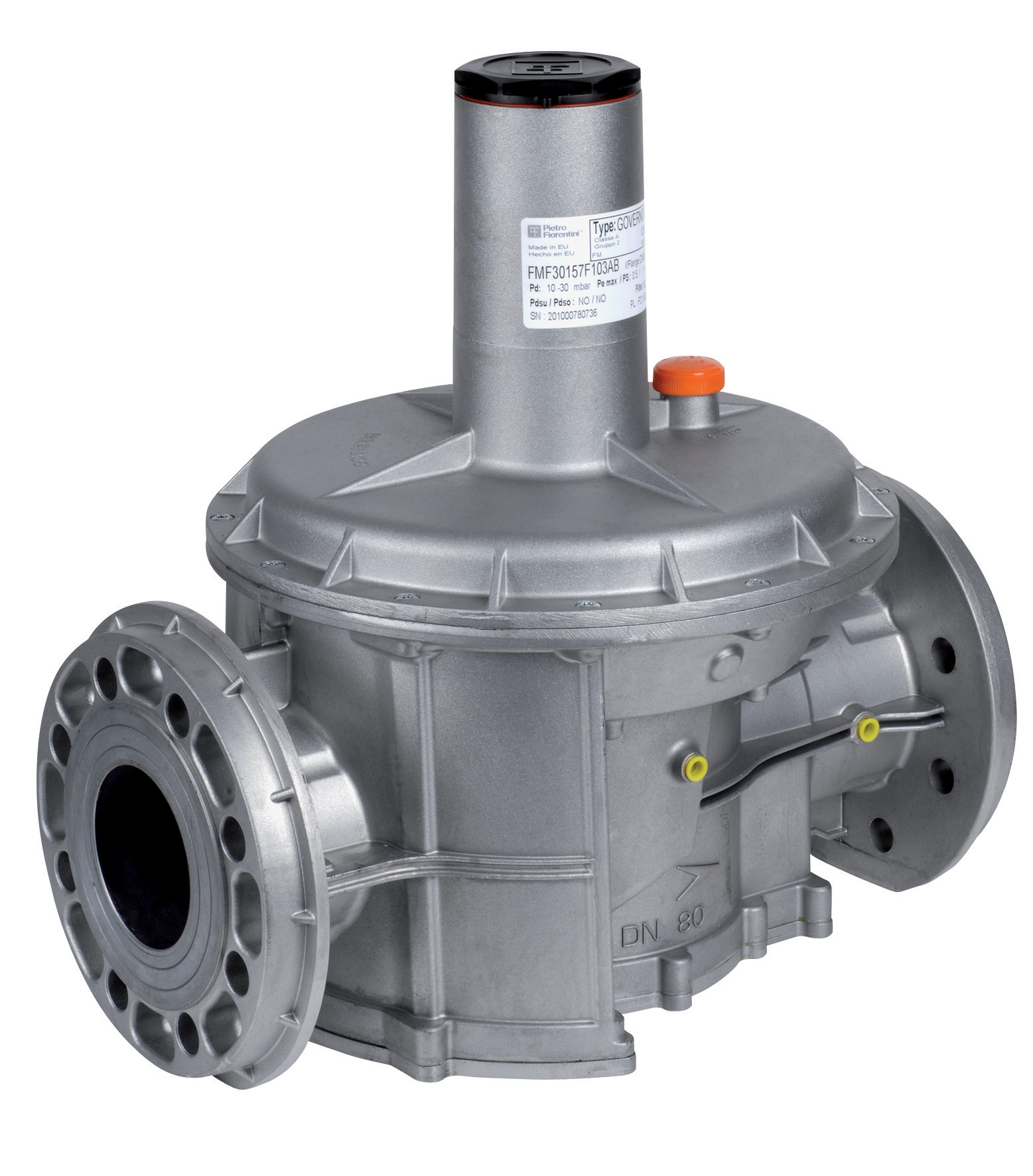 Pressure regulator with flanges DN80 500 Mbar PS 5/300 Mbar