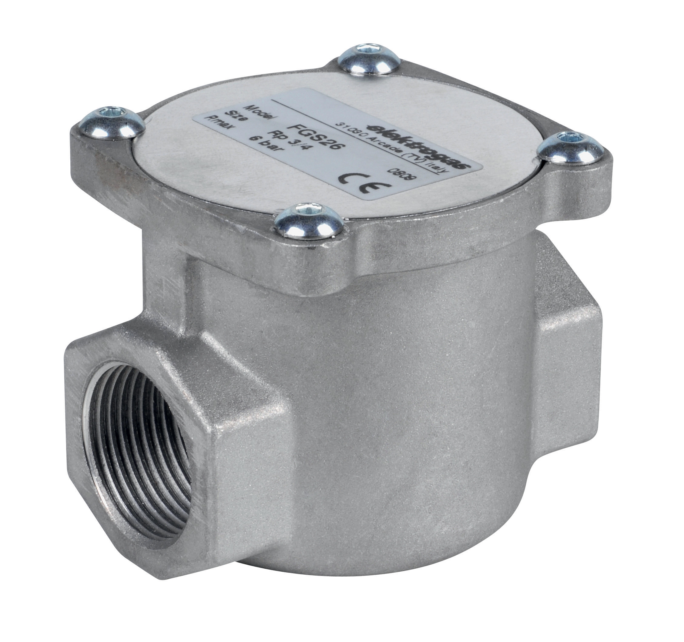 Gas filter 2 bar threaded 3/4" without pressure tap FGS2