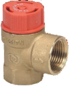 Safety valve 3 Bar 1/2"F x 1/2"F
