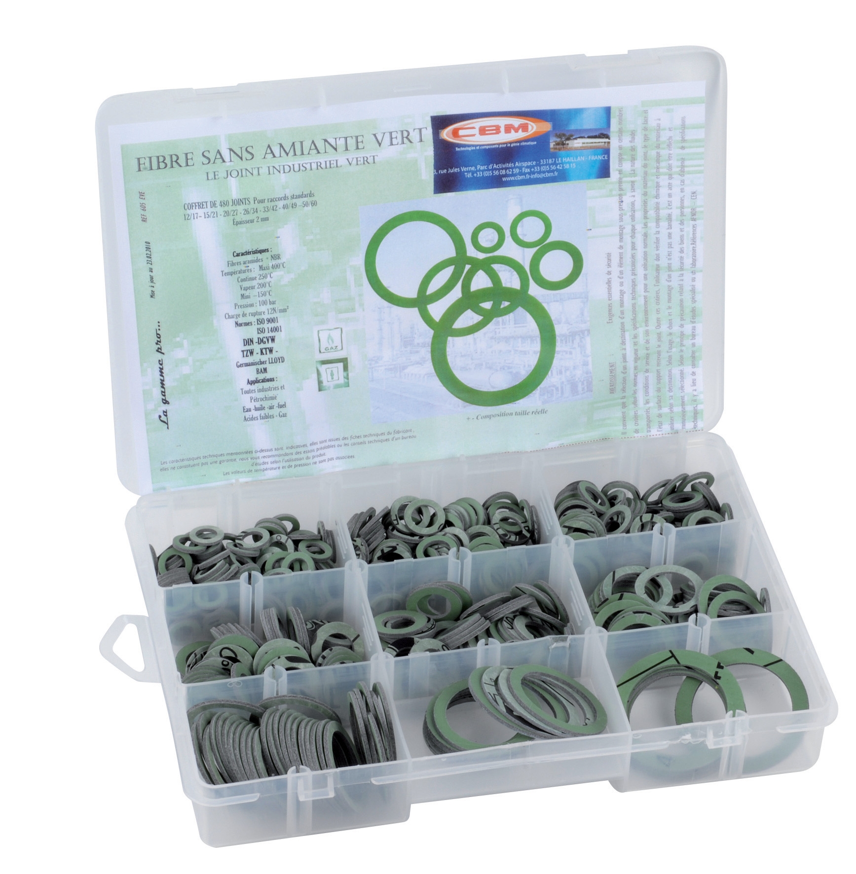 Box of 480 fiber gaskets