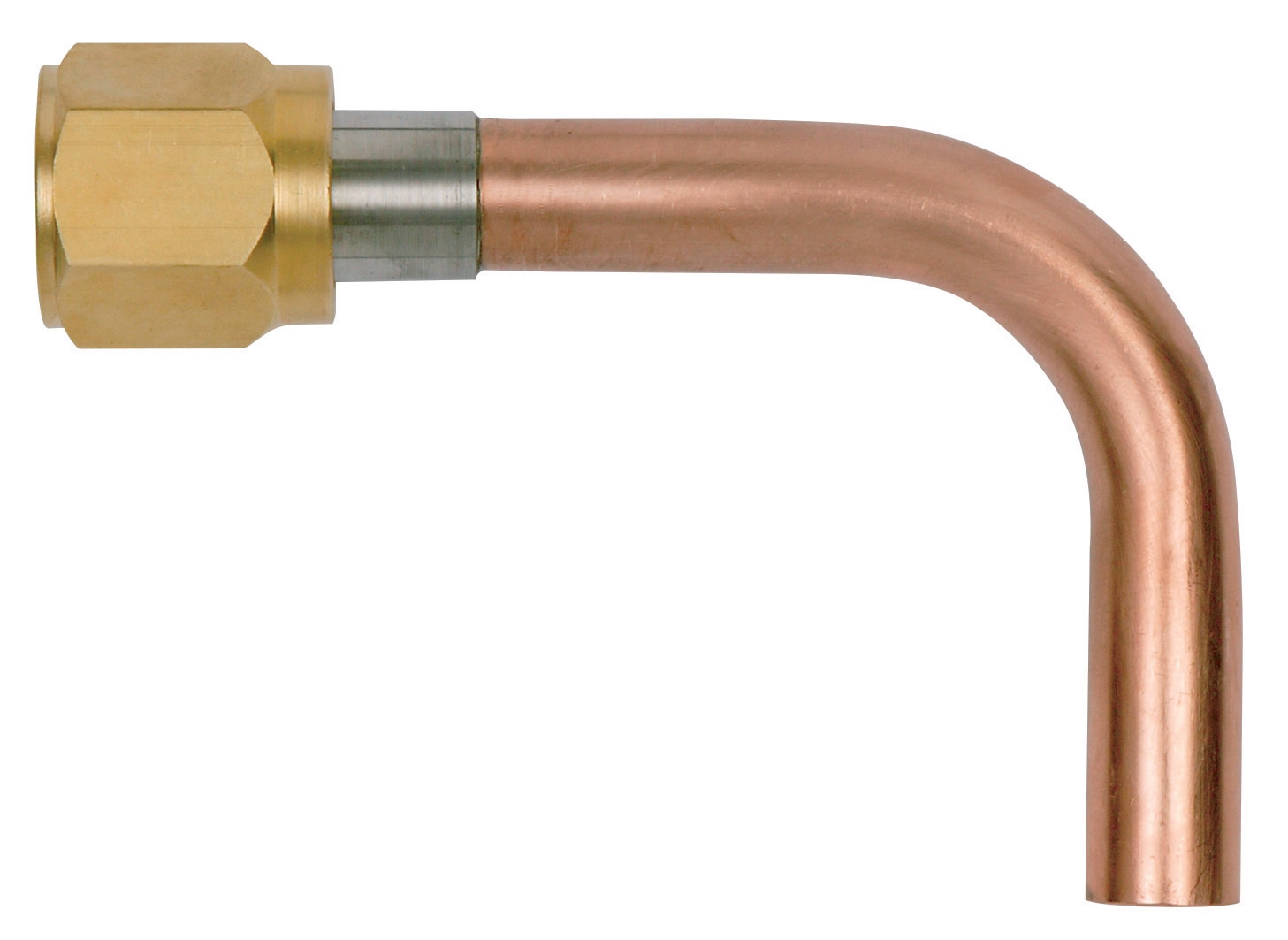 90° elbow connector 3/8" SAE - 3/8" soldering