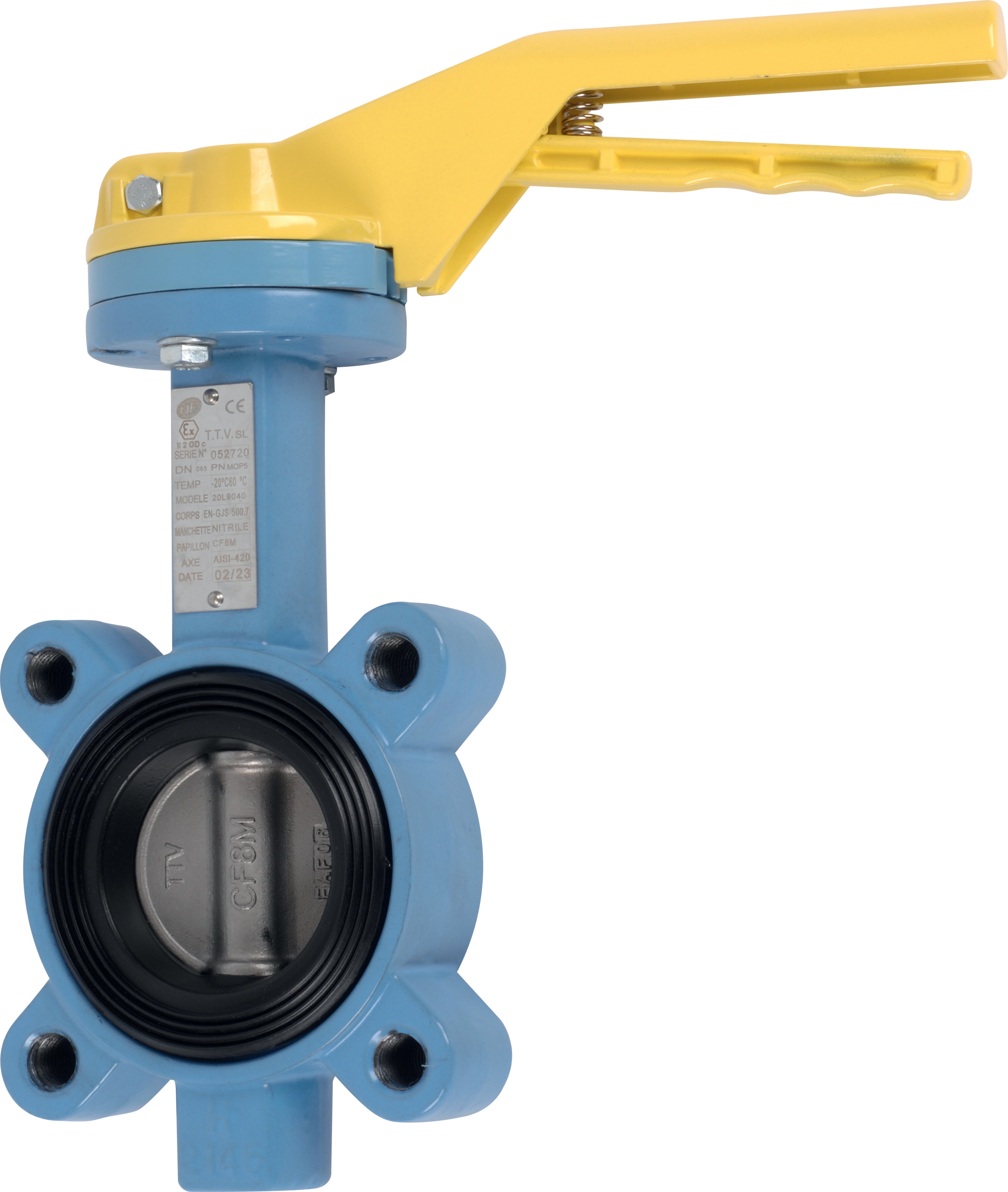 Valve between flanges D65 lugs threaded