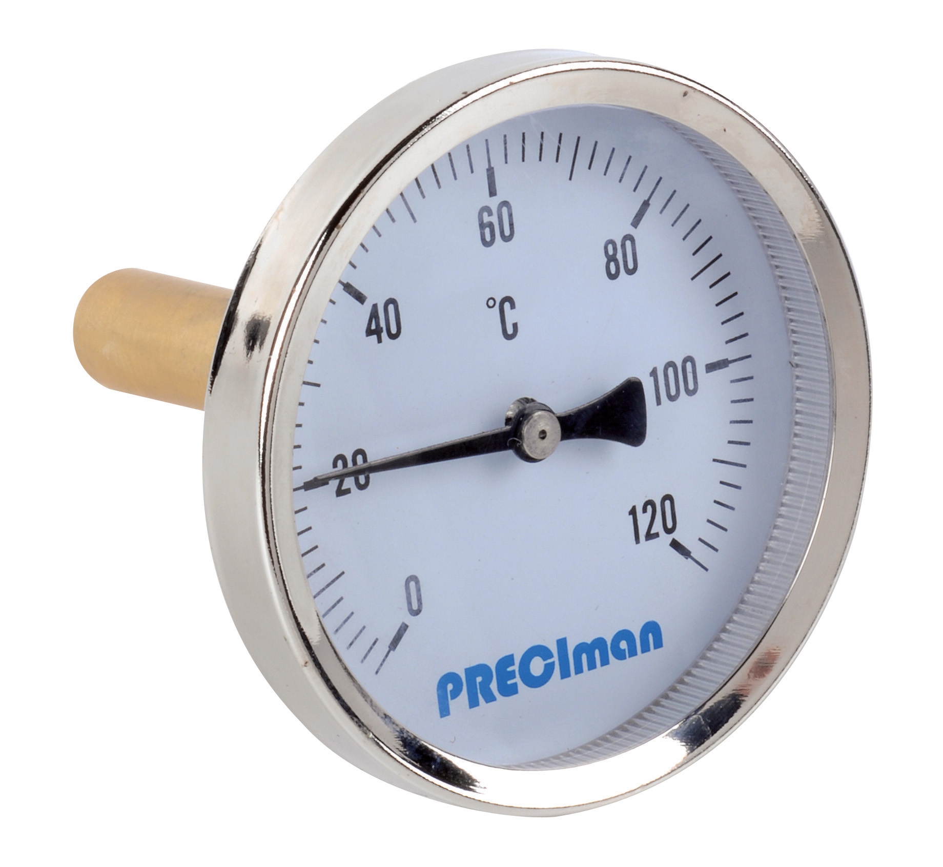 Thermometer axial D65 0/+120°C L5cm with thermowell