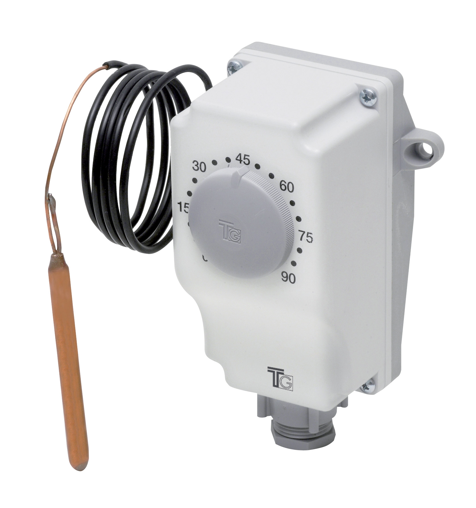Aquastat capillary box 1m external adjustment 0/90°C