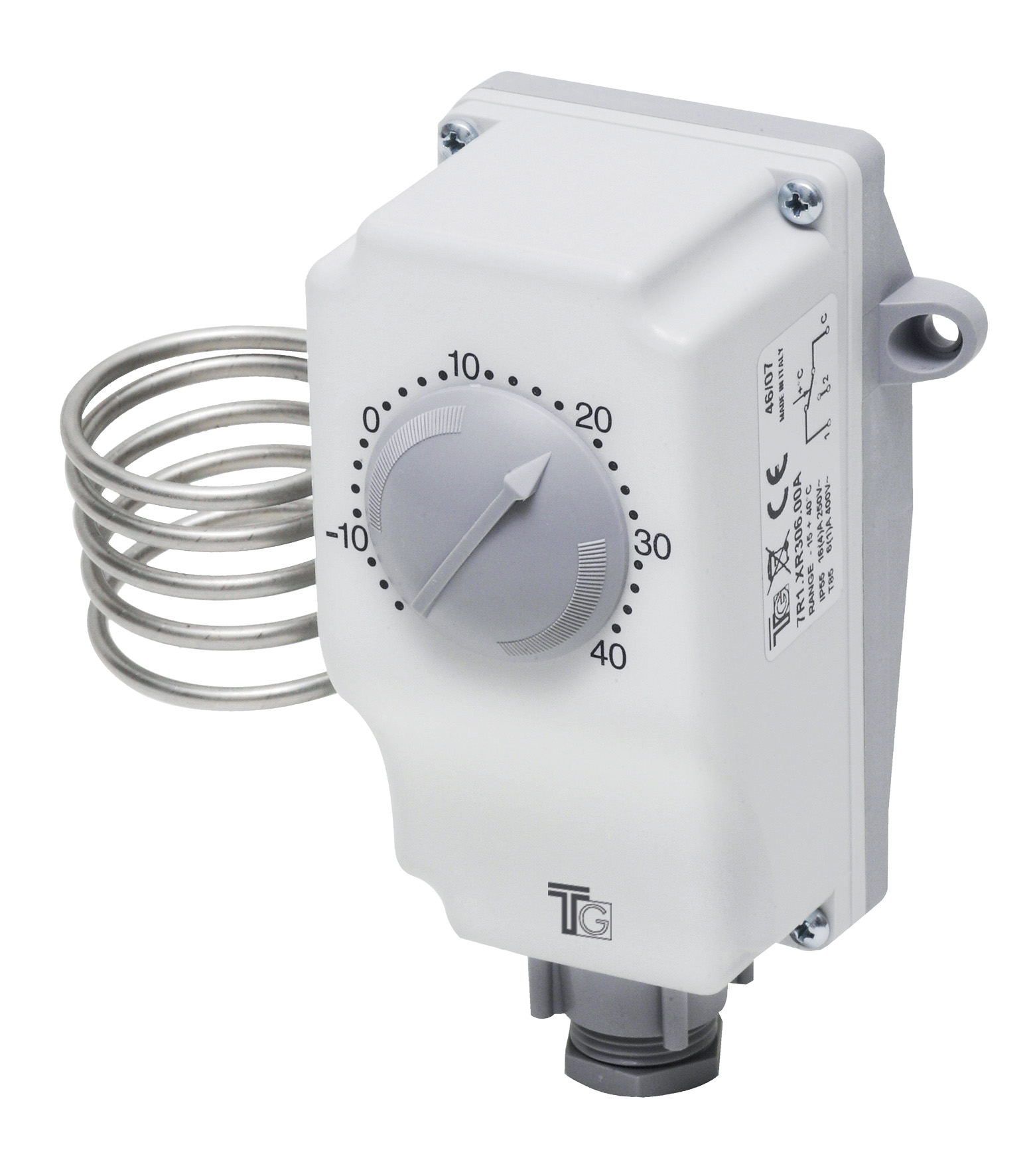 Sealed thermostat external adjustment 0-40°C