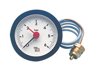 Pressure gauge D57 0-6 bar capillary 1500mm
